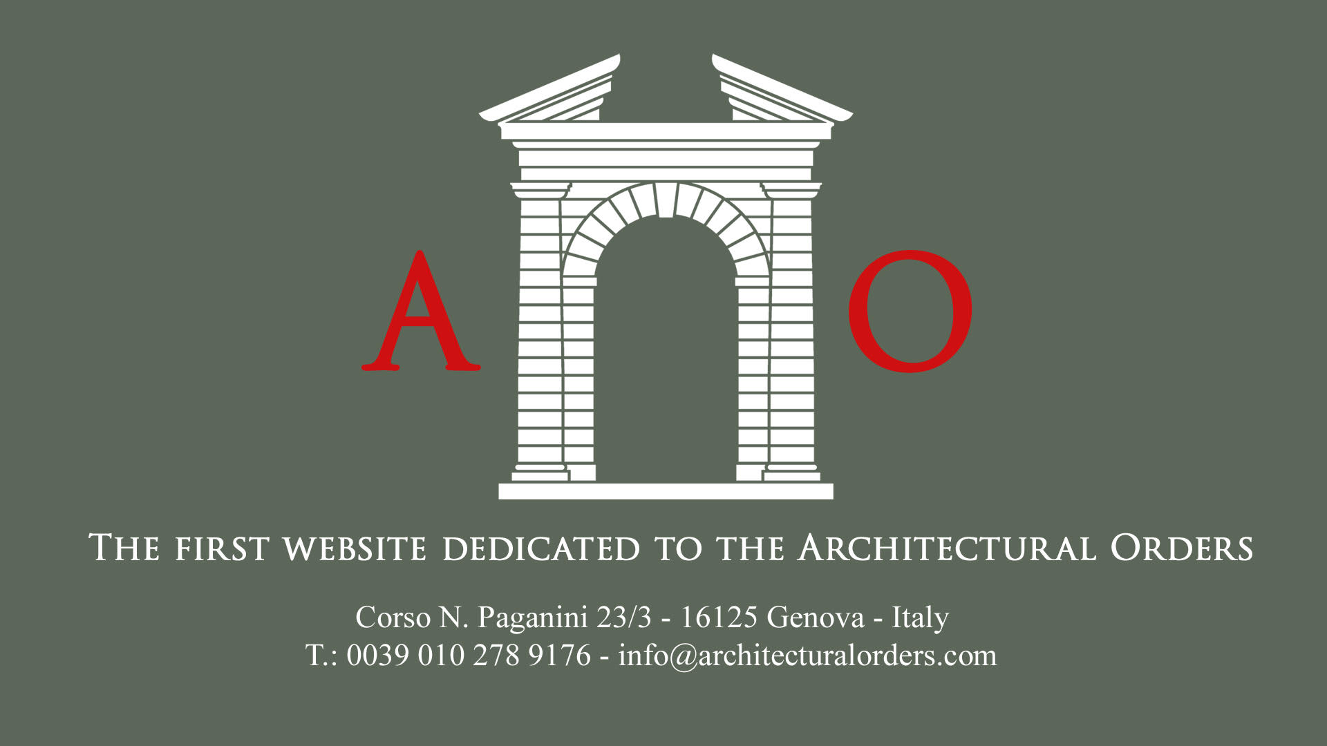 Architectural Orders The First site Dedicated to the Architectural